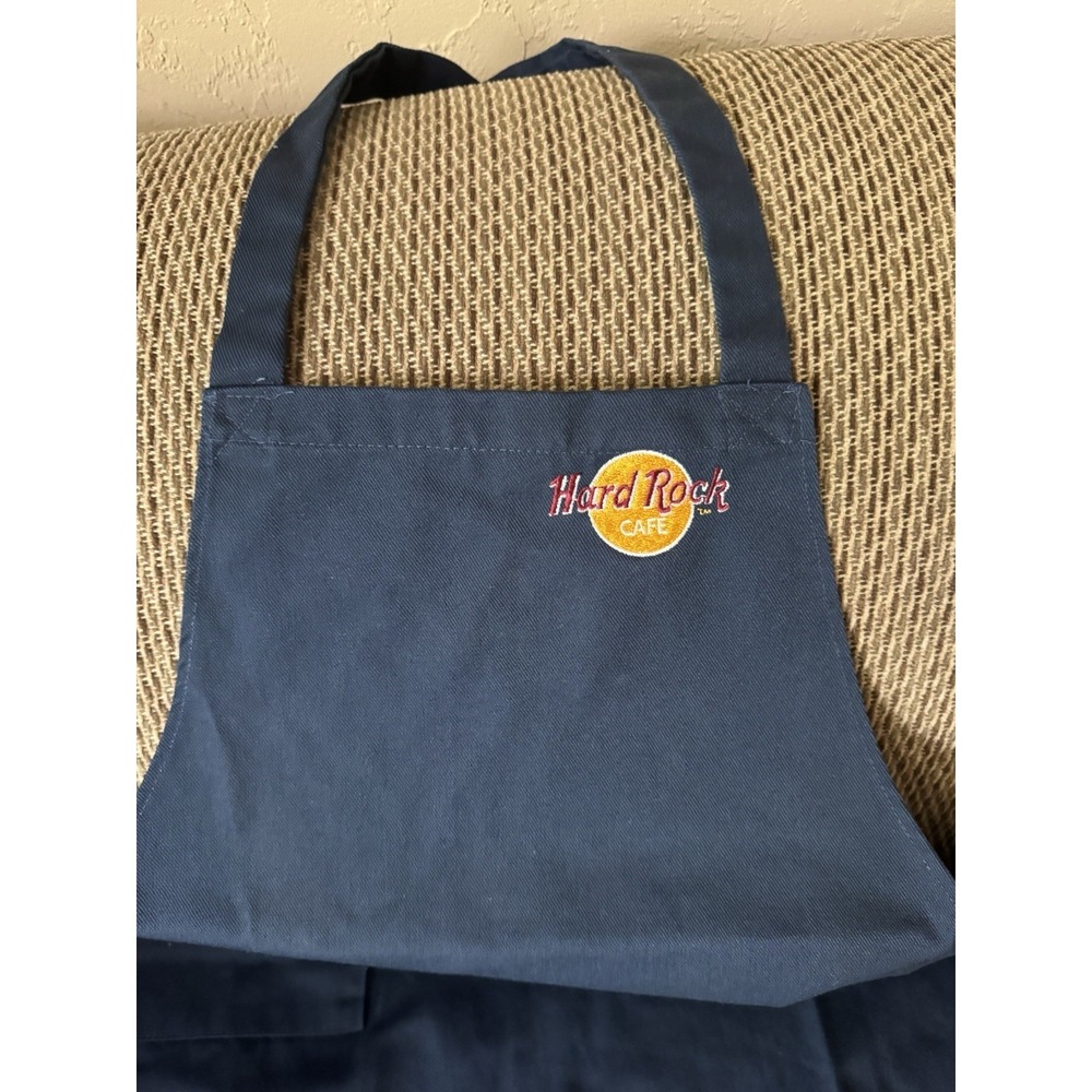 Vintage 80s 90s Hard Rock Cafe Embroidered Blackβ Chef Apron Uniform